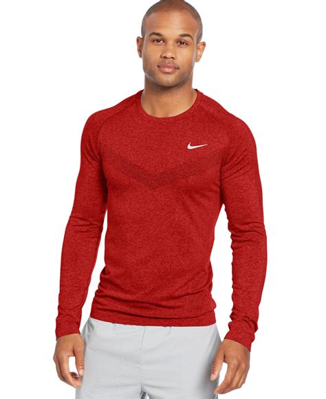 nike longsleeve rot weiß|Nike red long sleeve shirt.